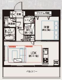 カテリーナ三田タワースイート イーストアーク 23階 間取り図