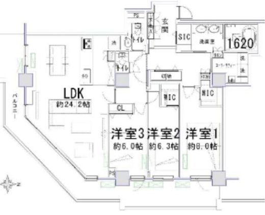 プランドール水天宮 21階 間取り図