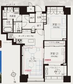 白金ザ・スカイ 38階 間取り図