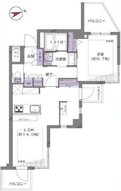 ベルテ代々木上原2 2階 間取り図