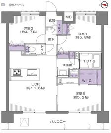 セレナハイムペア浜園 2階 間取り図