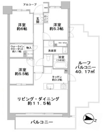 ザ・パークハウス杉並和田 6階 間取り図