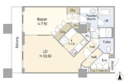 パークアクシス神楽坂ステージ 23階 間取り図