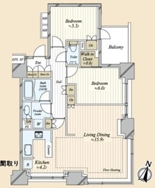 シティタワー九段下 13階 間取り図