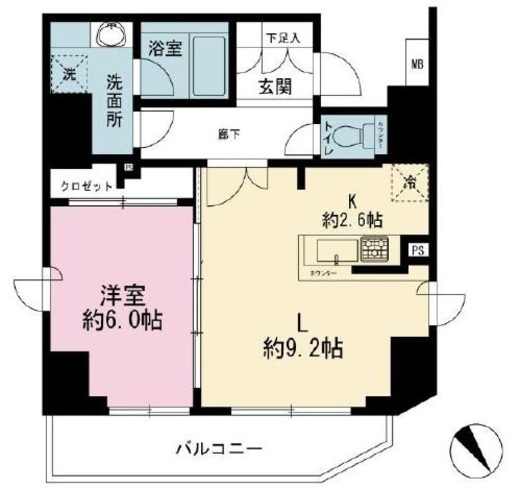 クレイシア五反田駅前 14階 間取り図