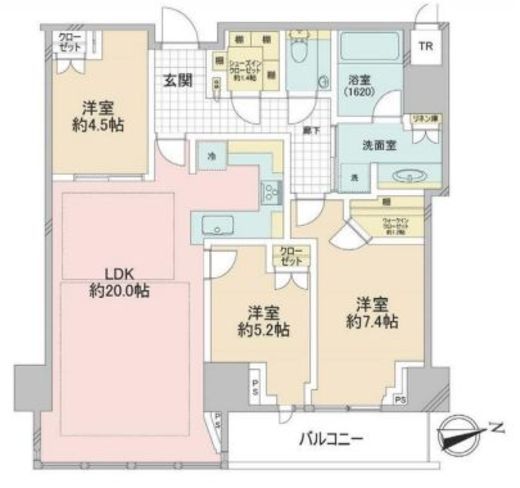 パークコート神宮北参道ザタワー 21階 間取り図