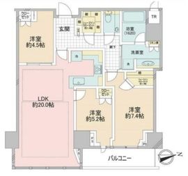 パークコート神宮北参道ザタワー 21階 間取り図
