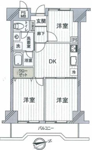 パークアクシス上野 7階 間取り図