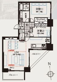 ベイシティ晴海スカイリンクタワー 20階 間取り図