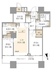 パークシティ大崎 ザ タワー 6階 間取り図
