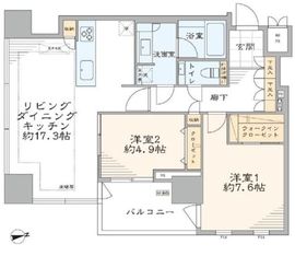 コートレジデントタワー 16階 間取り図