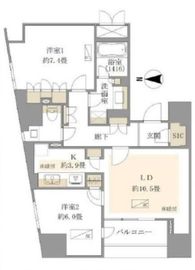 パークハウス芝タワー 14階 間取り図