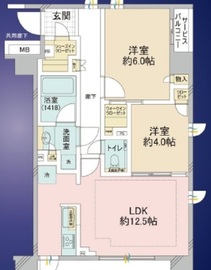 アールブラン武蔵新田 2階 間取り図