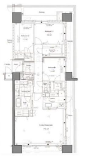 HARUMI FLAG SEA VILLAGE (晴海フラッグ シーヴィレッジ) 13階 間取り図