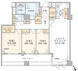 ザ・パークハウス代々木上原 5階 間取り図