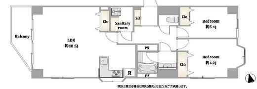 麻布広尾ナショナルコート 4階 間取り図
