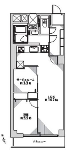 秀和高輪レジデンス 2階 間取り図