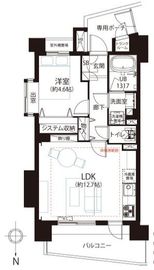ライオンズステージ麻布 8階 間取り図
