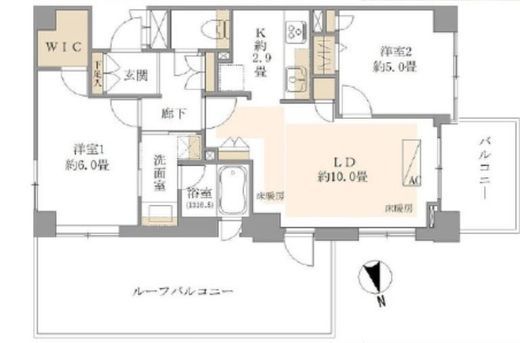 アデニウム高輪 5階 間取り図