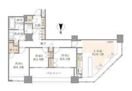 ラグナタワー 21階 間取り図