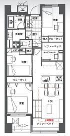 パークハイム神楽坂 3階 間取り図