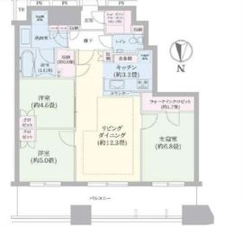 フォレストタウン参宮橋 45階 間取り図