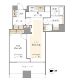 センチュリーパークタワー 21階 間取り図