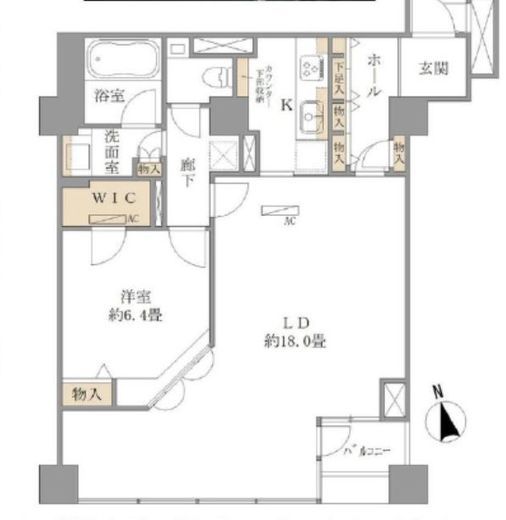 シーフォートタワー 18階 間取り図