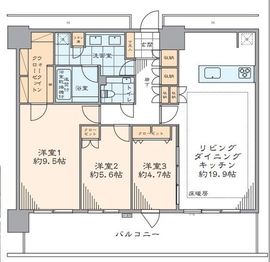 パークタワー品川ベイワード 14階 間取り図