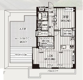 ライオンズマンション広尾南 6階 間取り図