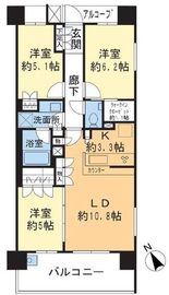 ザ・パークハウス北赤羽 5階 間取り図