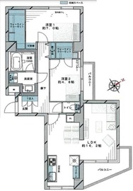 パークアクシス御成門 2階 間取り図