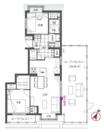ディームス麻布狸穴町 5階 間取り図