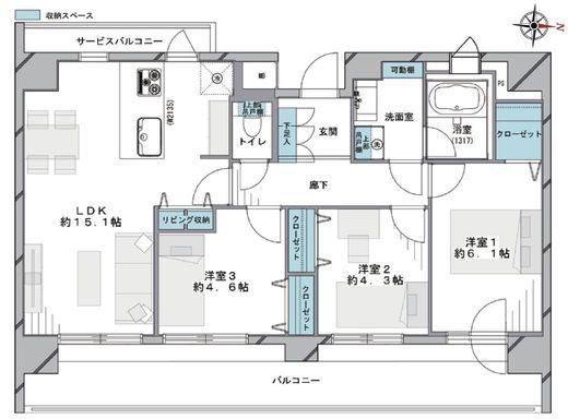 セントヒルズ木場公園 3階 間取り図