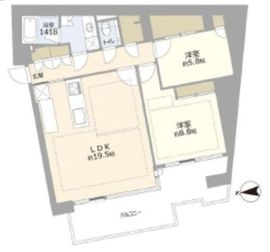 ディームス麻布狸穴町 3階 間取り図