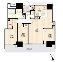 ディームス麻布狸穴町 11階 間取り図