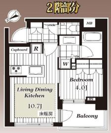 ディームス麻布狸穴町 2階 間取り図