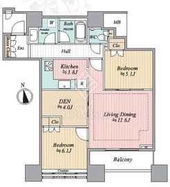 ザ・タワーズ台場 ウエスト 8階 間取り図