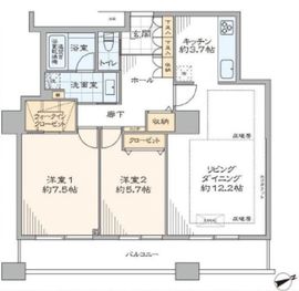 西早稲田パークタワー 17階 間取り図