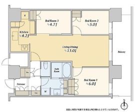 パークシティ武蔵小杉ステーションフォレストタワー 36階 間取り図