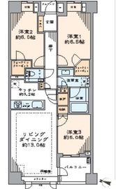 ブリリアント恵比寿 3階 間取り図