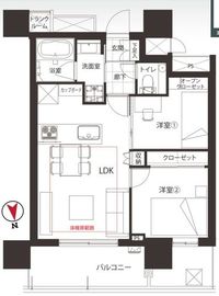 プラウド南麻布 14階 間取り図