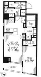 ガリシア新宿North 13階 間取り図