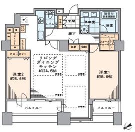 東京ツインパークス レフトウィング 37階 間取り図