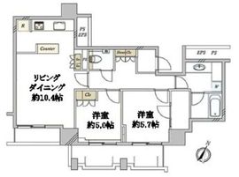 アトラスタワー小石川 6階 間取り図