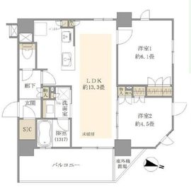 サンクレイドル目黒林試の森 6階 間取り図