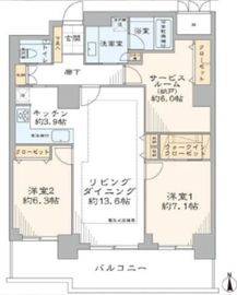 ゲートシティ大崎サウスパークタワー 19階 間取り図