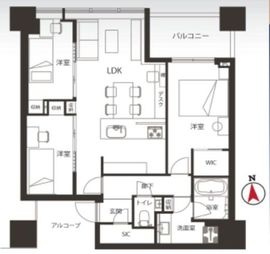 シティタワー高輪 20階 間取り図