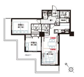 晴海ビュータワー（晴海アイランドトリトンスクエアビュータワー） 11階 間取り図