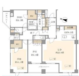 リジェ御殿山サウスレジデンス 1階 間取り図
